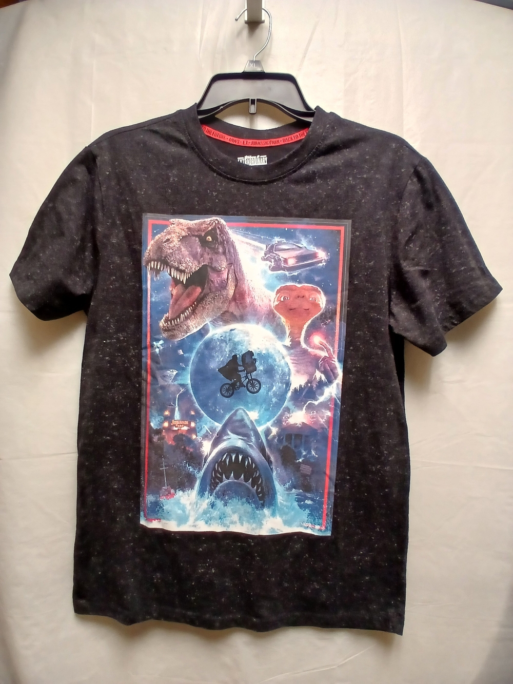 Xtraordinary- Universal Studios Black Tee w/Jurassic Park, Jaws, E.T. Graphics
